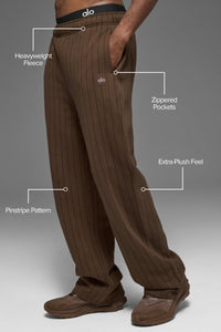 Pinstripe Straight Leg Sweatpant