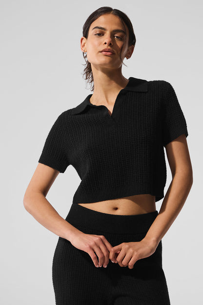 Polo En Cachemire Plush Waffle