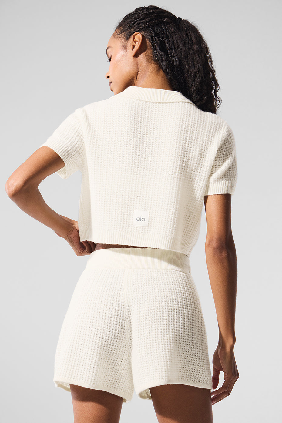 Polo En Cachemire Plush Waffle