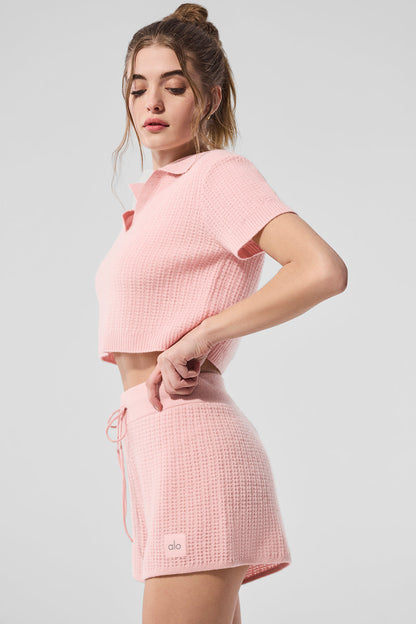 Polo En Cachemire Plush Waffle
