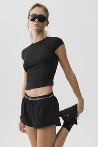 Ribbed Modal Cap Sleeve Top