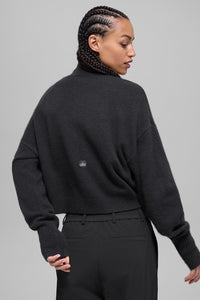 Pull Court Col Roulé En Laine Et Cachemire New Class