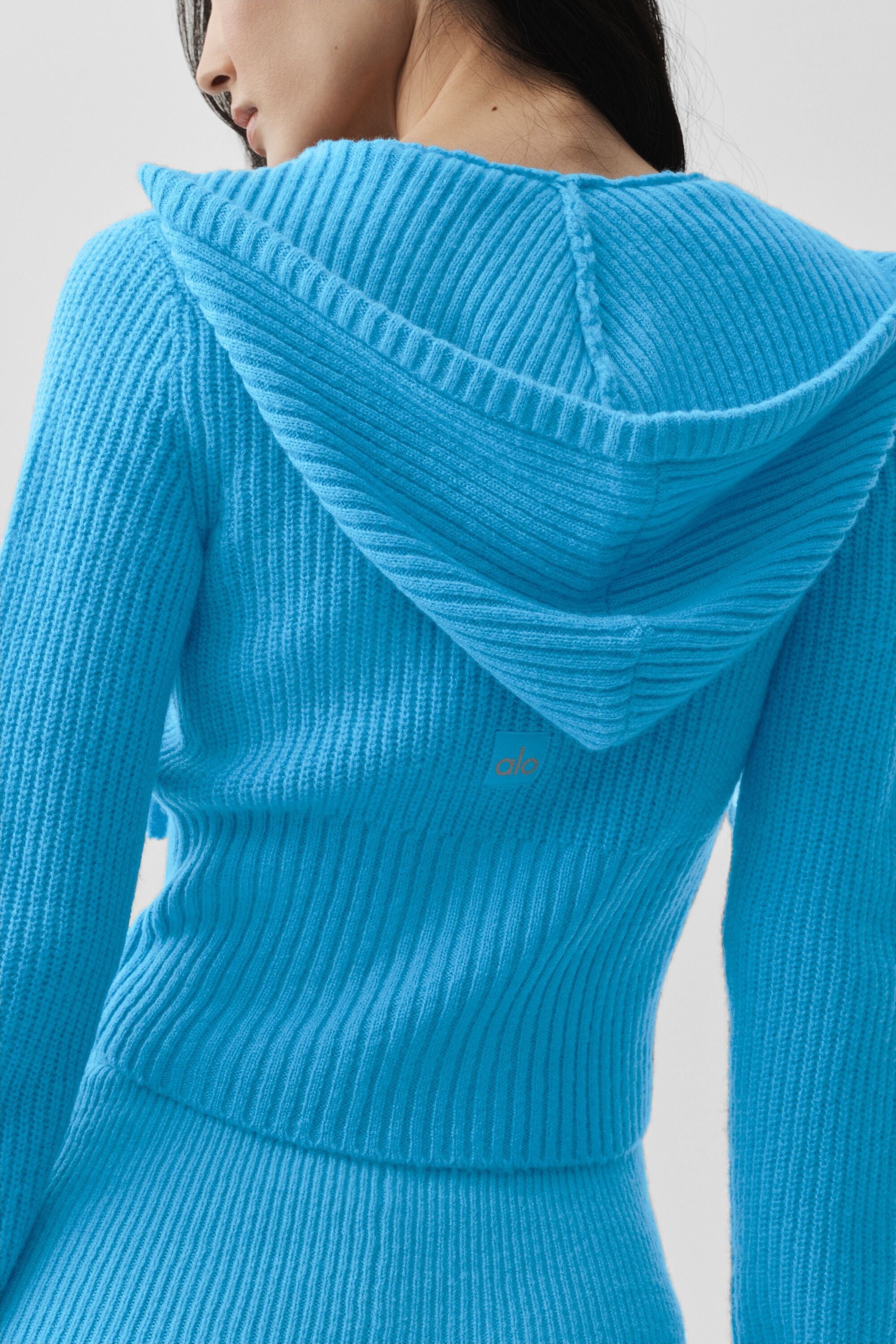 Sweat À Capuche Zippé En Laine Et Cachemire Côtelé Noble