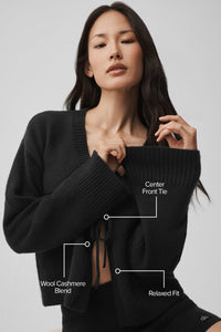 Cardigan À Nouer En Laine Et Cachemire New Class
