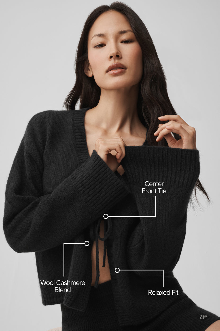 Cardigan À Nouer En Laine Et Cachemire New Class