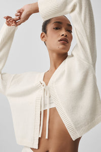 Cardigan À Nouer En Laine Et Cachemire New Class