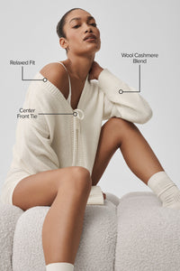 Wool Cashmere New Class Tie Cardigan