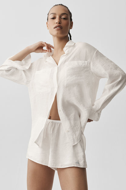 Chemise Manches Longues Semi-Transparente Golden Hour