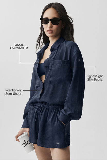 Chemise Manches Longues Semi-Transparente Golden Hour