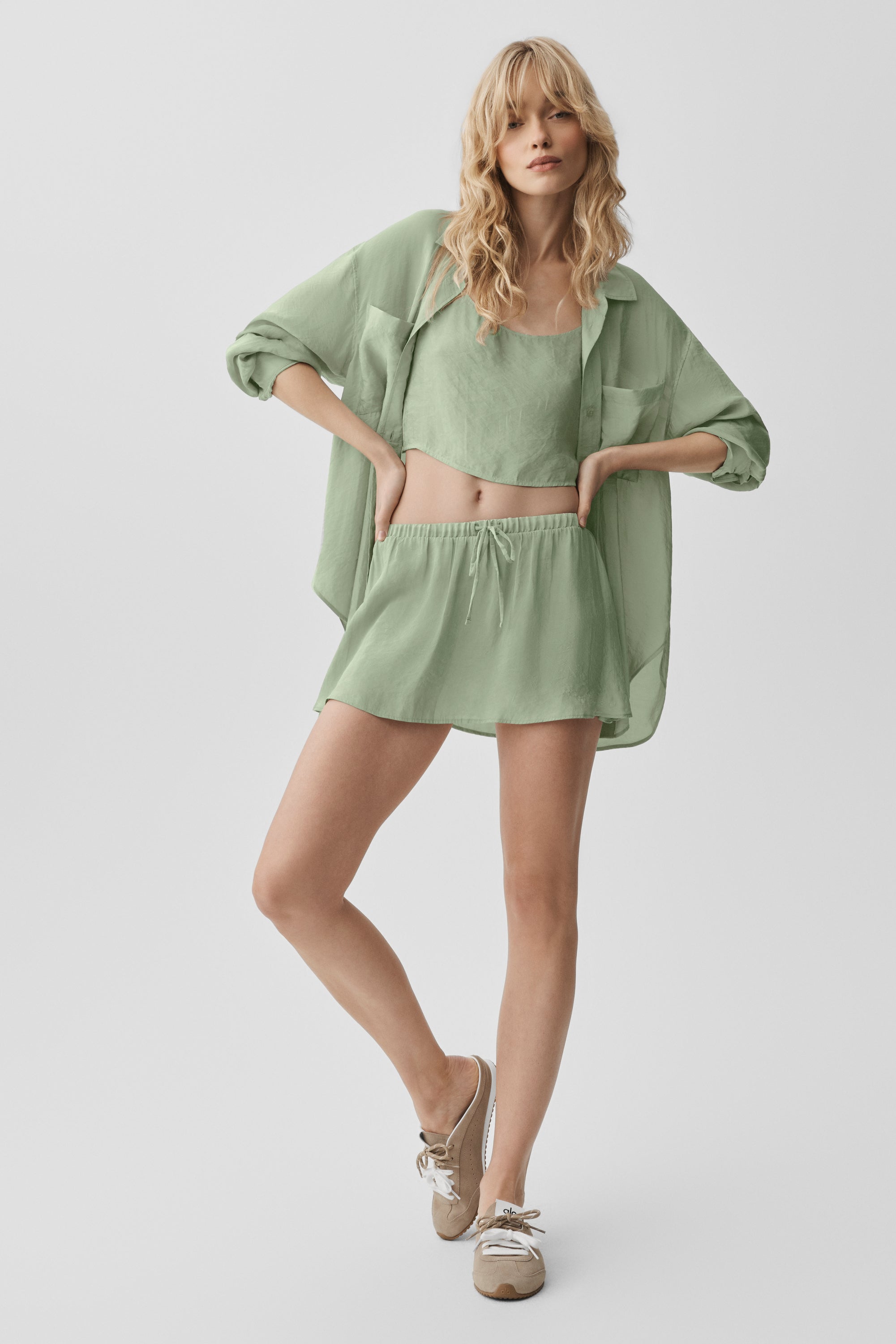 Chemise Manches Longues Semi-Transparente Golden Hour