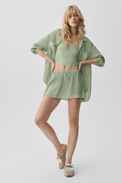 Chemise Manches Longues Semi-Transparente Golden Hour