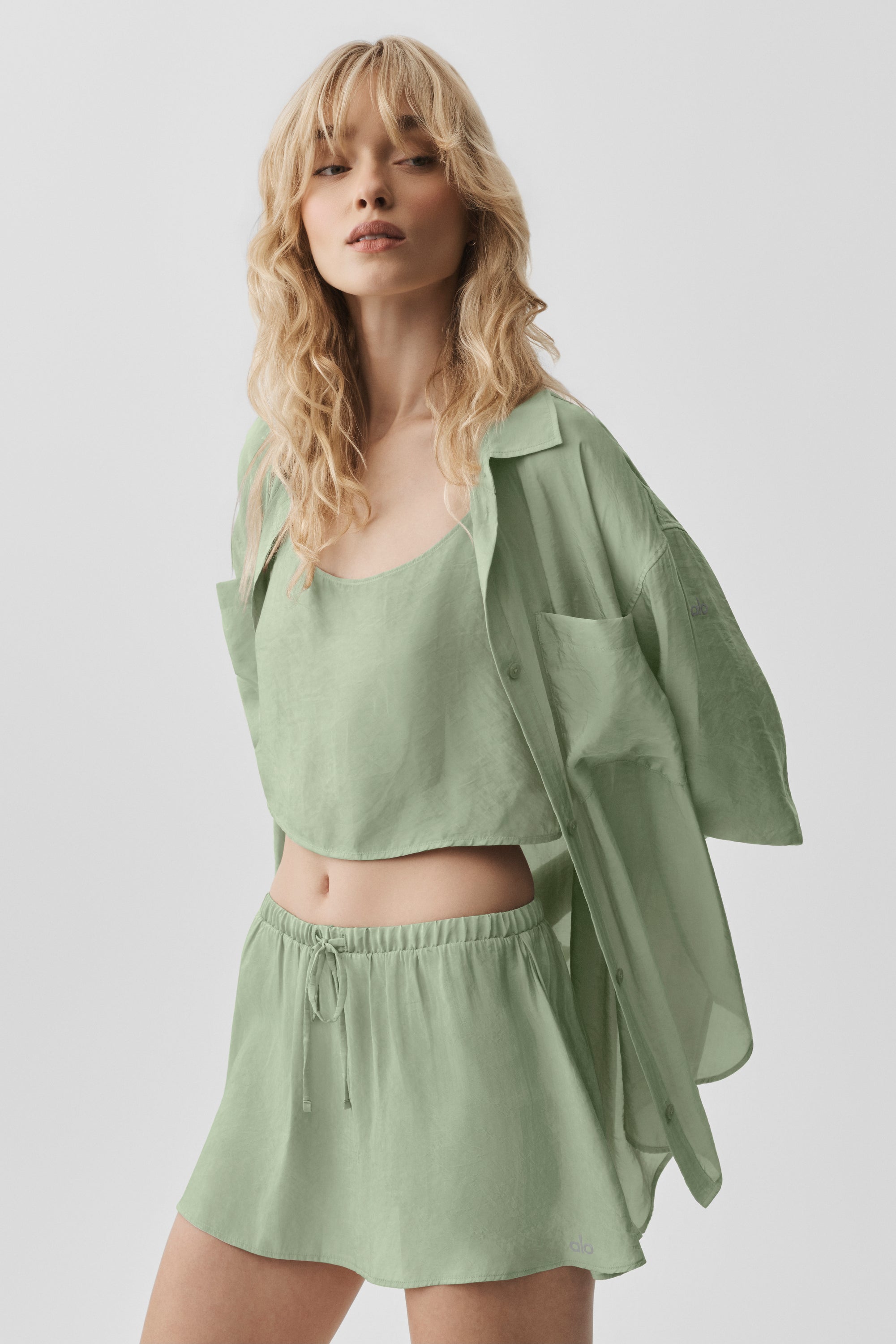 Chemise Manches Longues Semi-Transparente Golden Hour