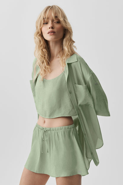 Chemise Manches Longues Semi-Transparente Golden Hour