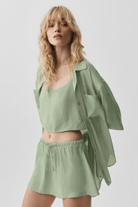 Chemise Manches Longues Semi-Transparente Golden Hour
