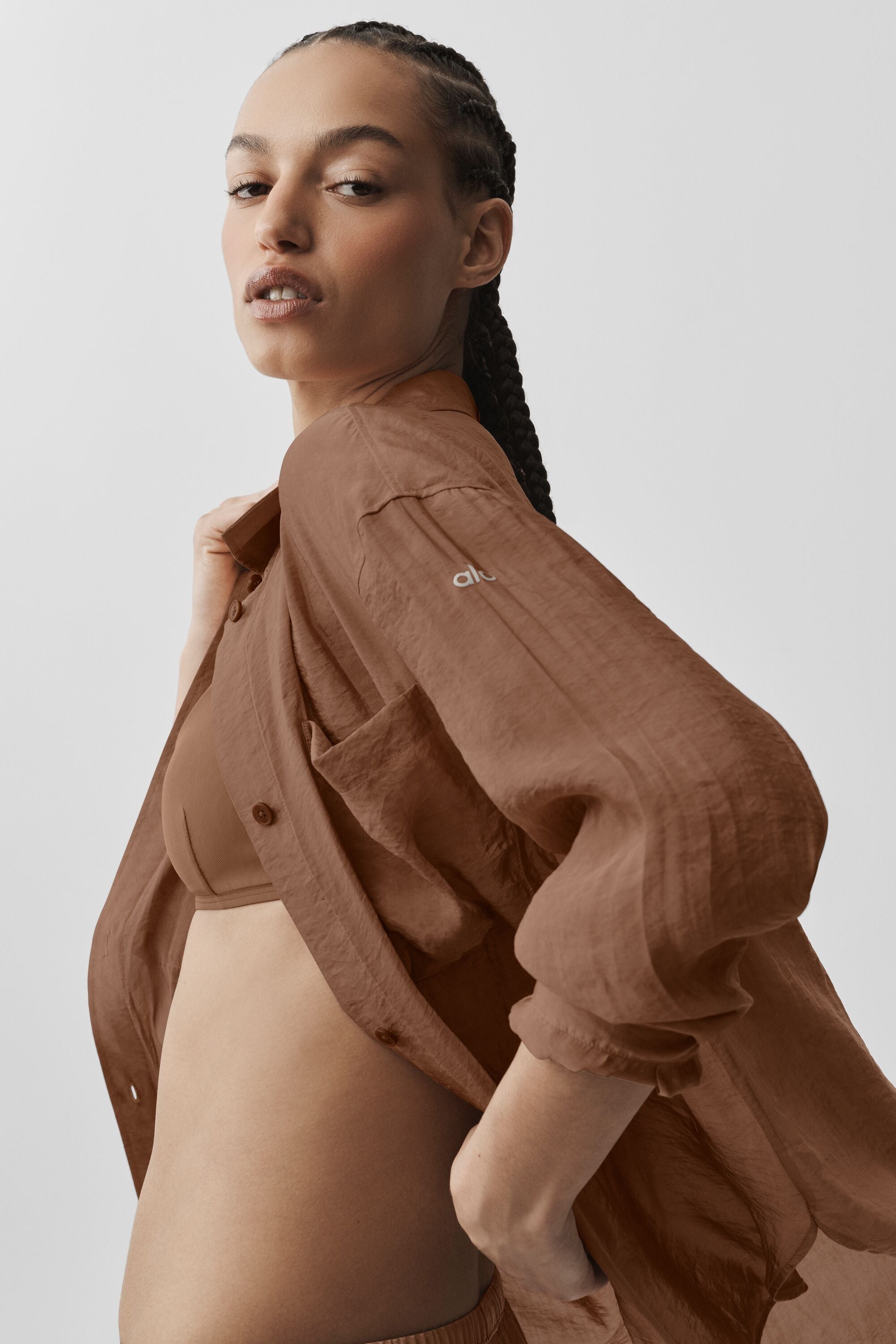 Chemise Manches Longues Semi-Transparente Golden Hour