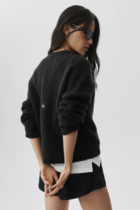 Wool Cashmere Ribbed Noble Crewneck Sweater