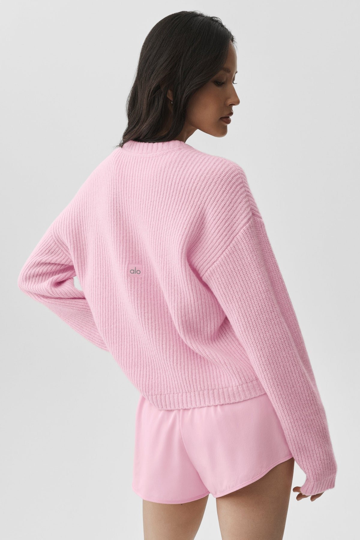Wool Cashmere Ribbed Noble Crewneck Sweater