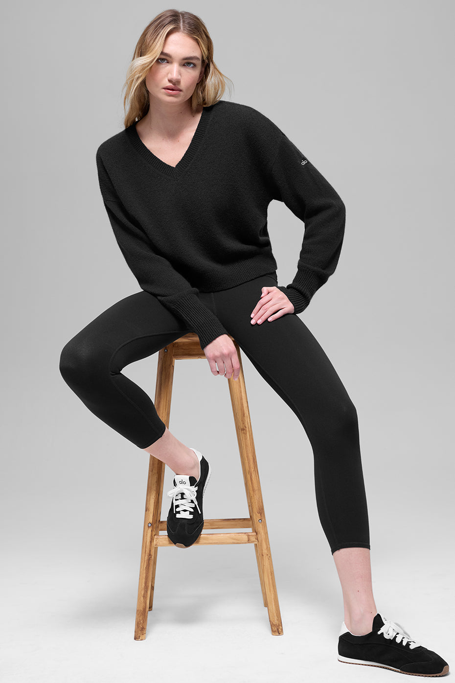 Pull Court Col V En Laine Et Cachemire New Class
