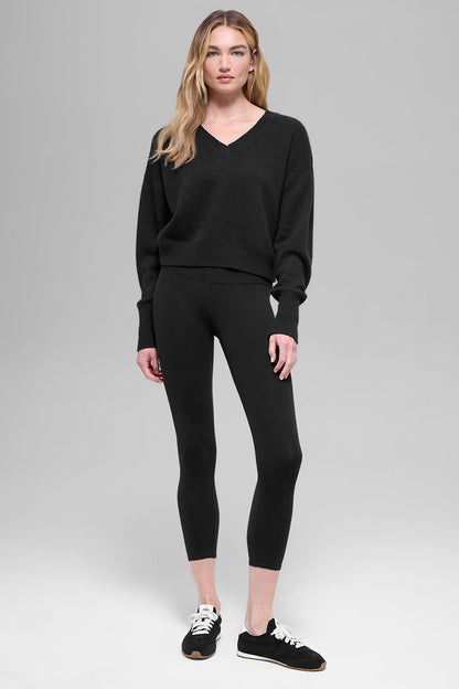 Pull Court Col V En Laine Et Cachemire New Class