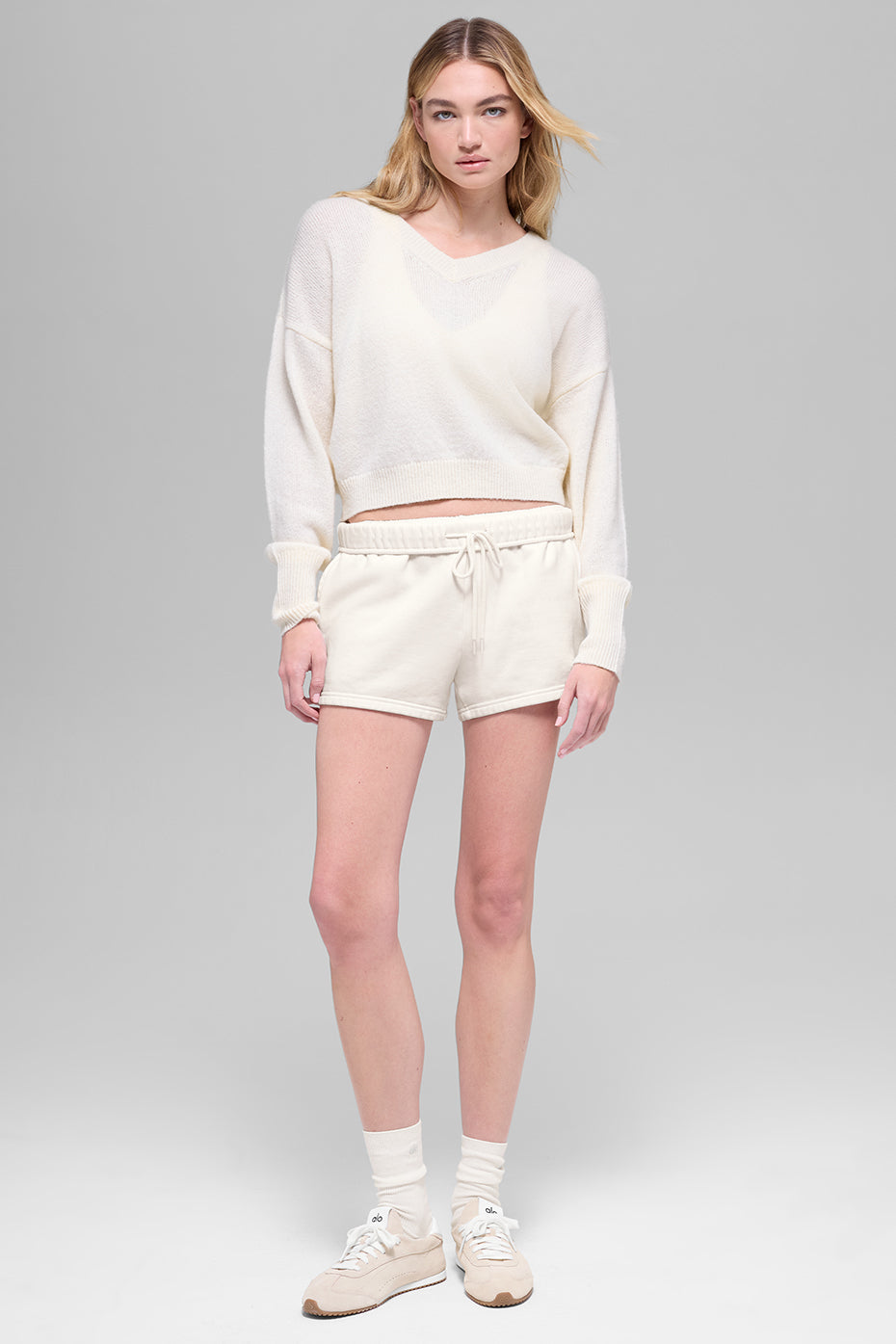Pull Court Col V En Laine Et Cachemire New Class