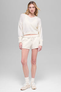 Pull Court Col V En Laine Et Cachemire New Class
