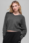 Pull Court Col V En Laine Et Cachemire New Class