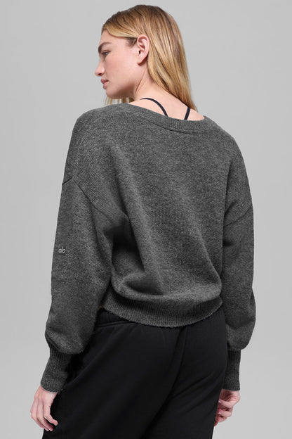 Pull Court Col V En Laine Et Cachemire New Class