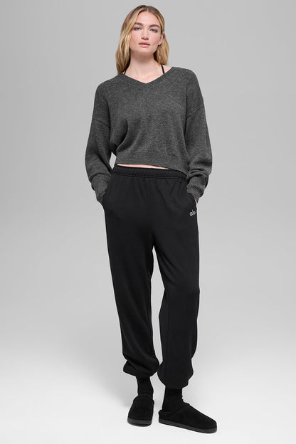 Pull Court Col V En Laine Et Cachemire New Class