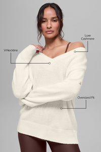 Pull Col V Oversize En Laine Et Cachemire New Class