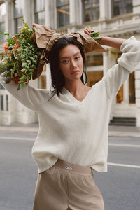 Pull Col V Oversize En Laine Et Cachemire New Class