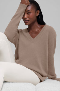 Pull Col V Oversize En Laine Et Cachemire New Class