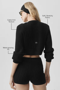 Mini Cable Sweater Cardigan
