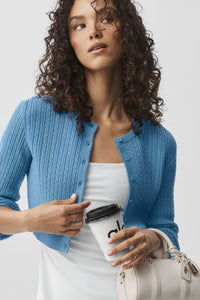 Mini Cable Sweater Cardigan