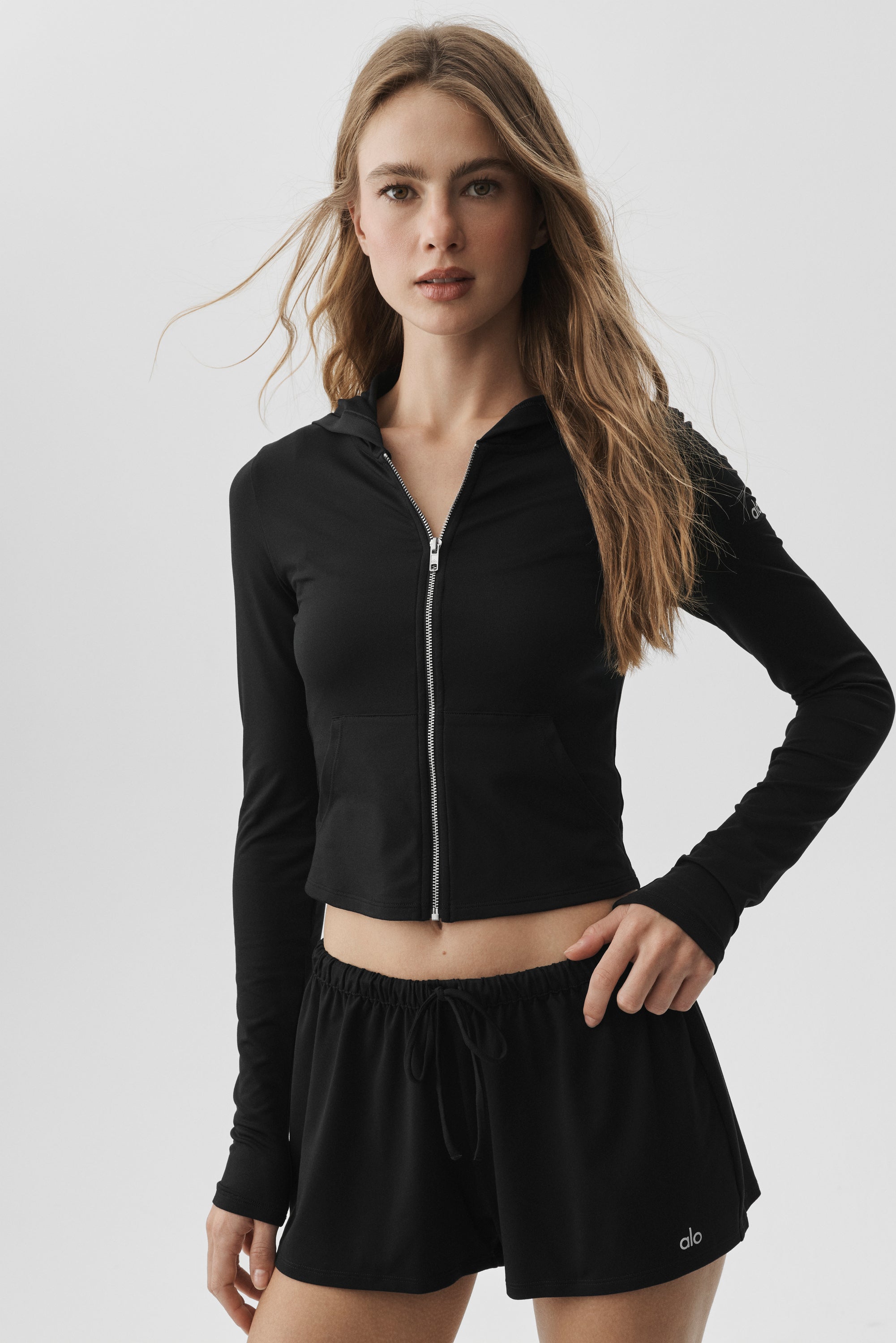 Sweat À Capuche Ajusté Zippé Alosoft Finesse