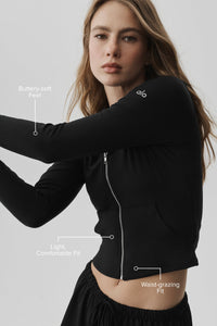 Sweat À Capuche Ajusté Zippé Alosoft Finesse