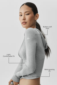 Sweat À Capuche Ajusté Zippé Alosoft Finesse
