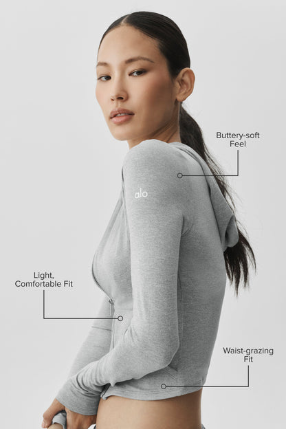 Sweat À Capuche Ajusté Zippé Alosoft Finesse