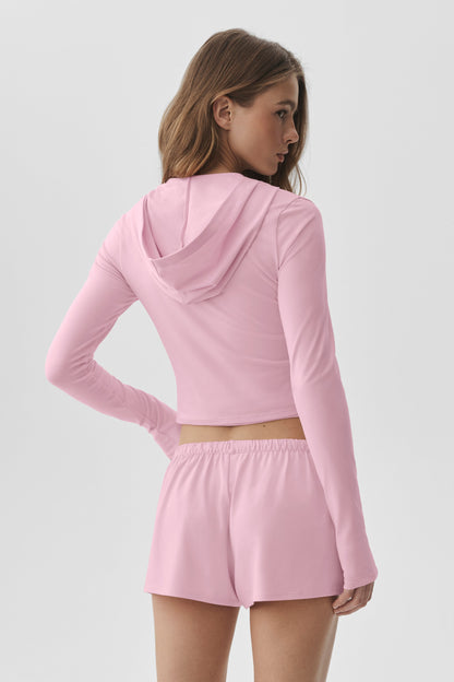 Sweat À Capuche Ajusté Zippé Alosoft Finesse