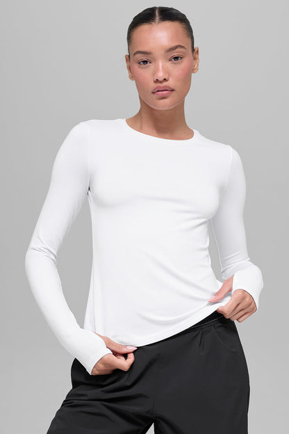 Haut Manches Longues Alosoft Finesse - Blanc