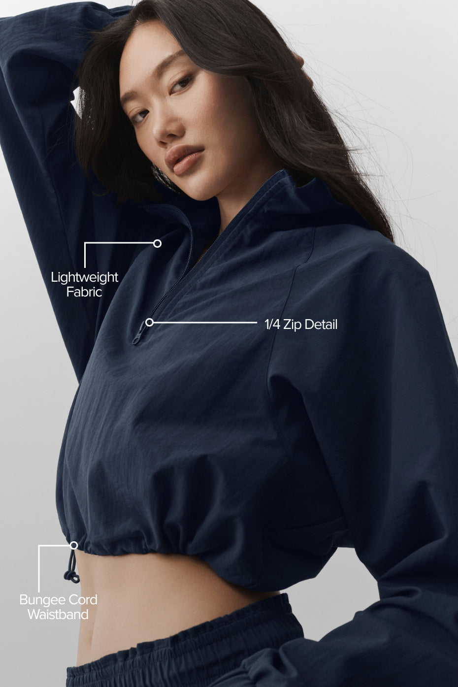 Cropped 1/4 Zip Alumni Pullover