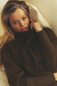 Waffle Weekend Escape Mock Neck Long Sleeve