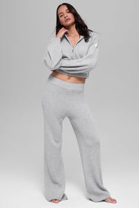 Cashmere Plush Waffle Full Zip Hoodie