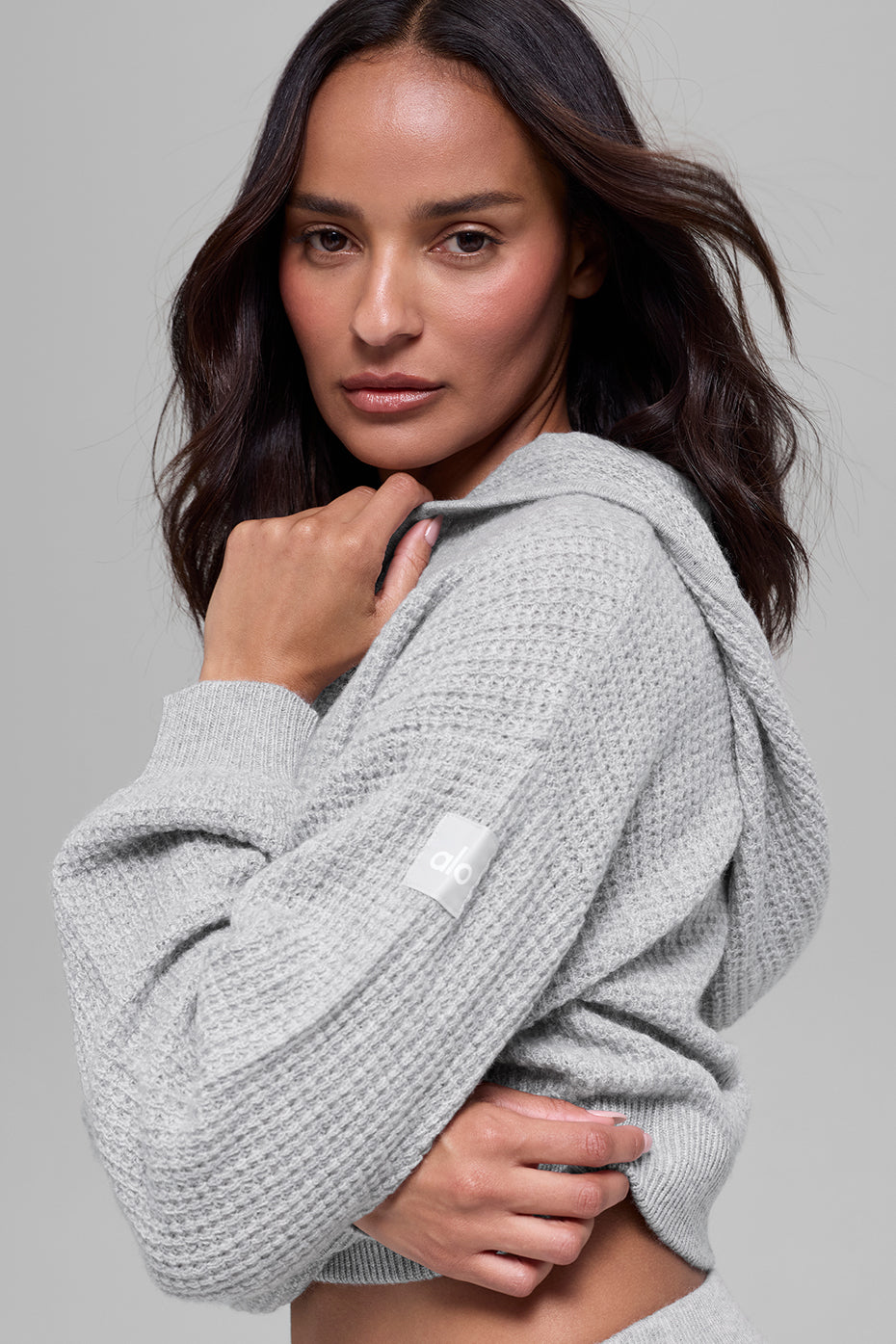 Sweat À Capuche Zippé En Cachemire Plush Waffle