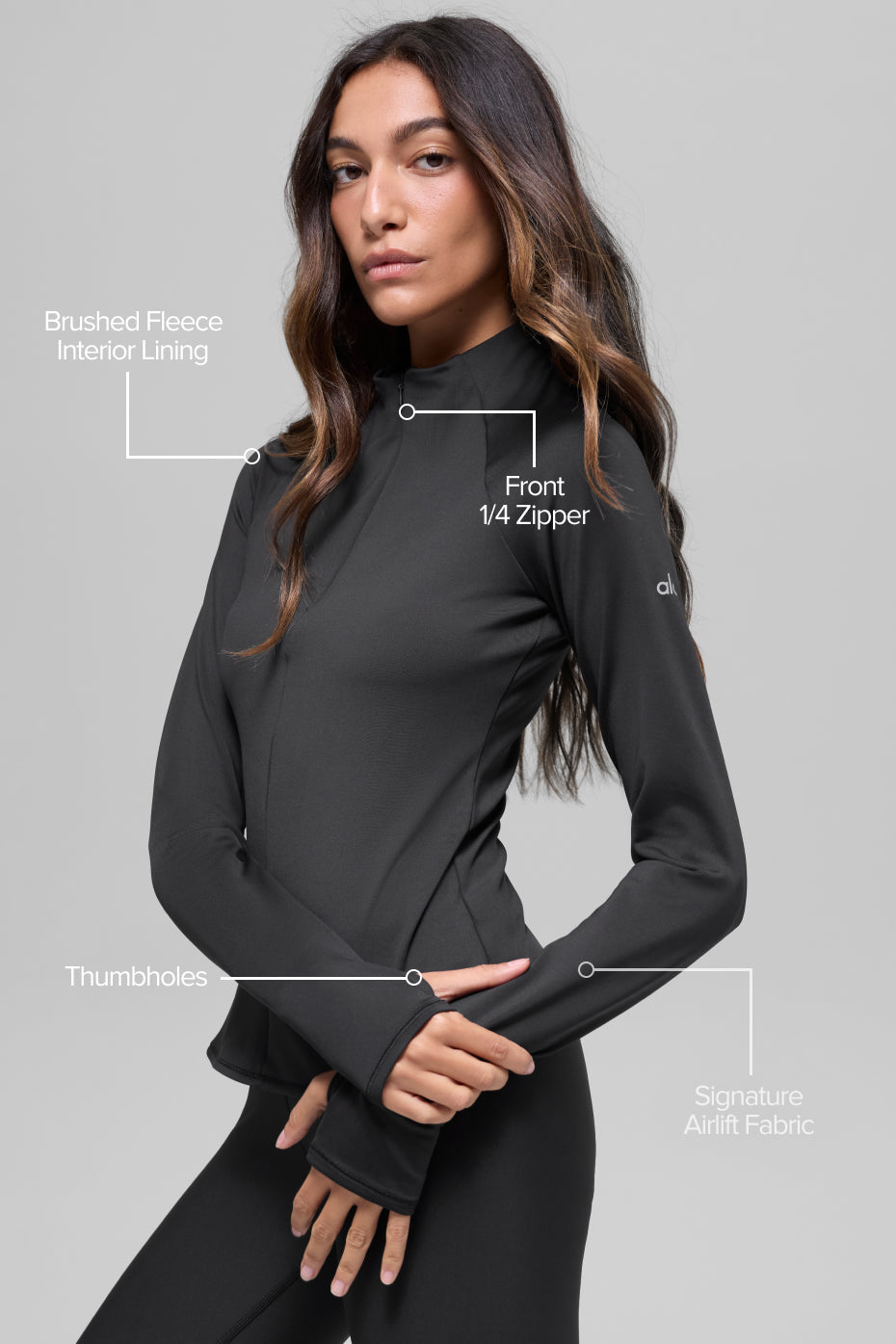 Haut Manches Longues Zippé 1/4 Airlift Winter Warm