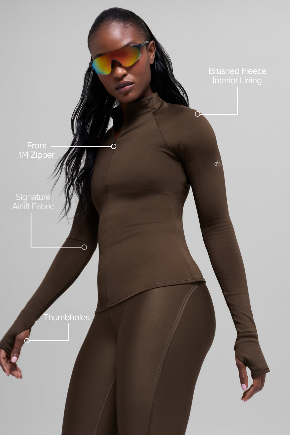 Haut Manches Longues Zippé 1/4 Airlift Winter Warm