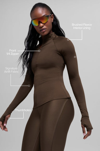 Haut Manches Longues Zippé 1/4 Airlift Winter Warm