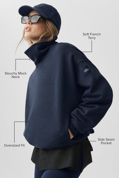 Hazy Mock Neck Pullover
