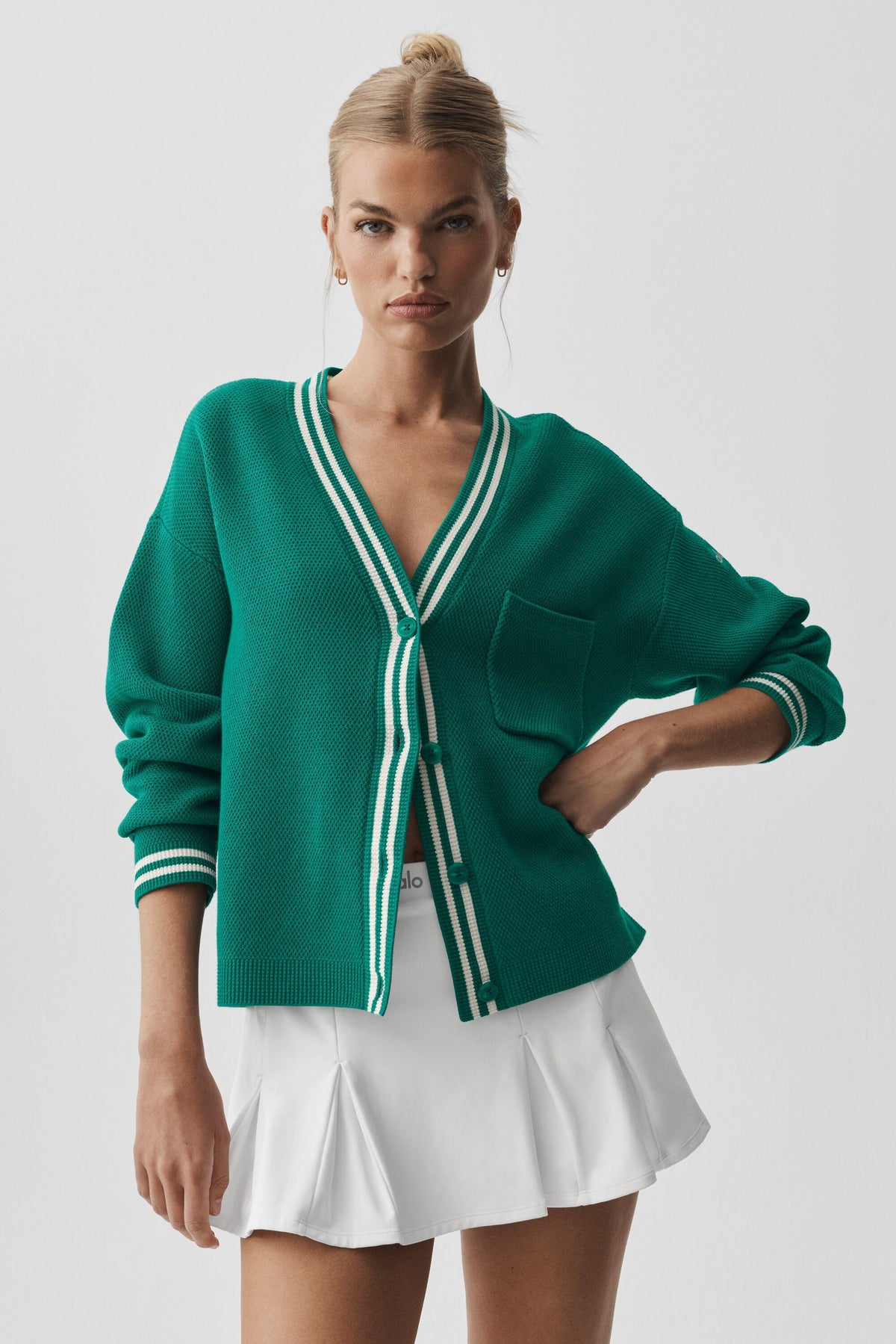 Cardigan En Maille Tennis Club