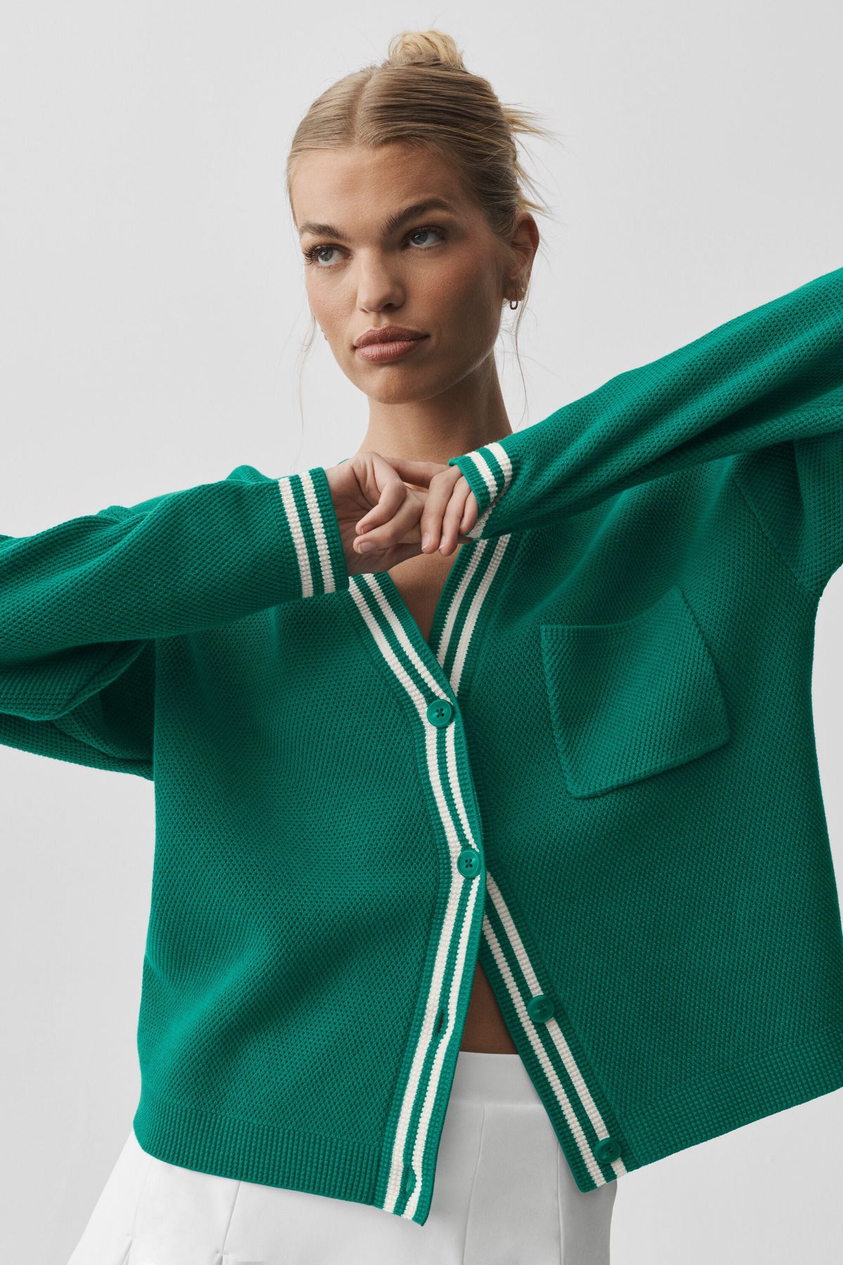 Tennis Club Sweater Knit Cardigan