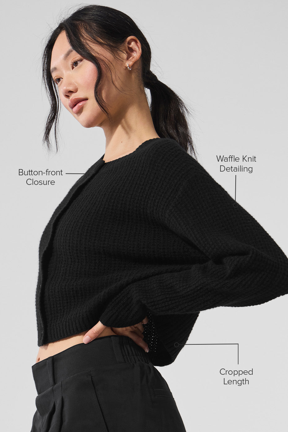 Cardigan En Cachemire Plush Waffle